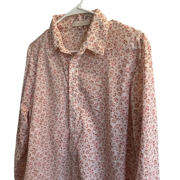 Vanessa Bruno Pink Floral Button Down Shirt - Picture 2 of 8